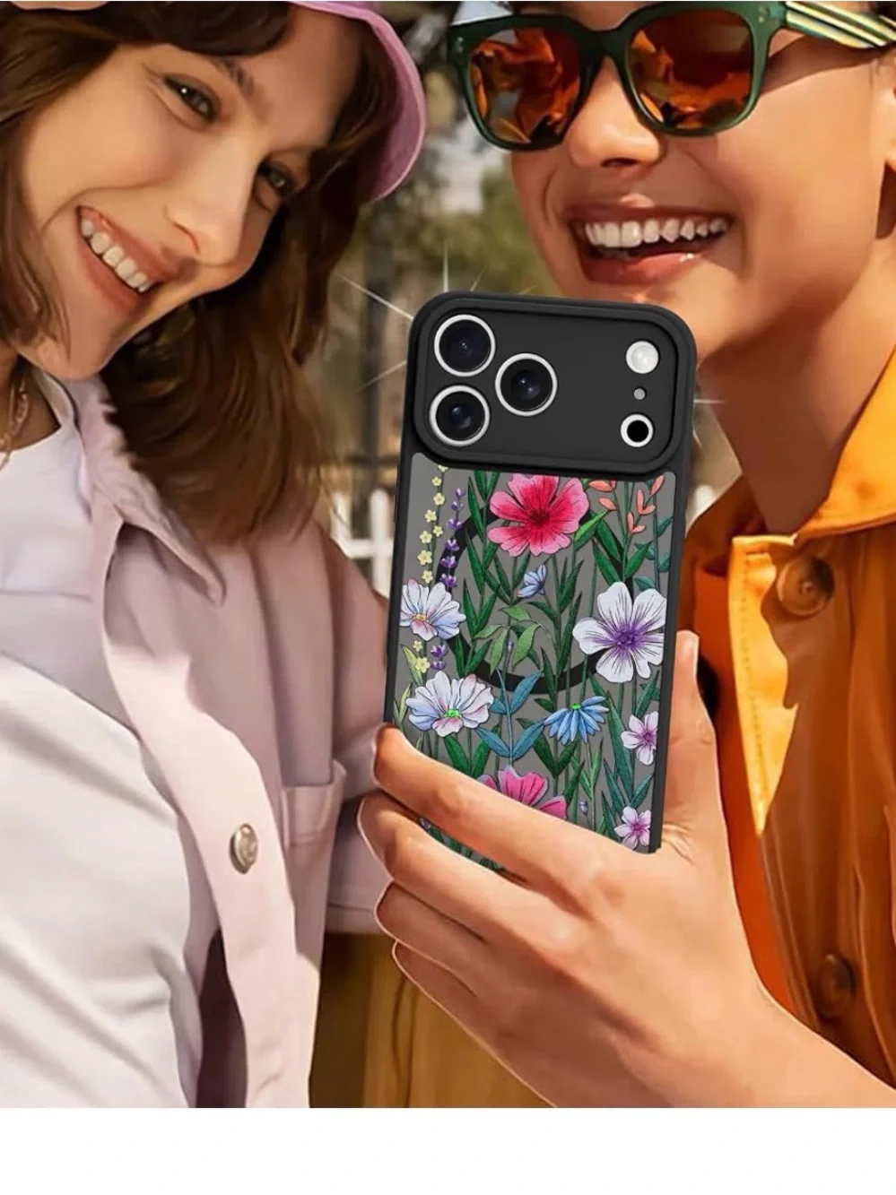 OOK Floral Garden Magnetic iPhone Case 17Pro Max Pink&Purple Design new sealed